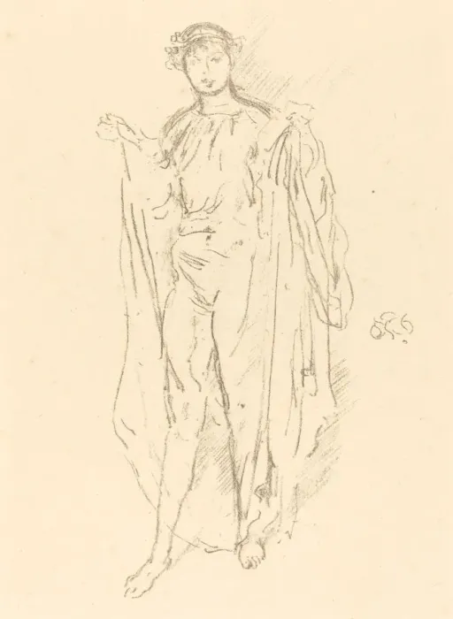 Framed Print : The Girl, c. 1891. Creator: James Abbott McNeill Whistler Framed Print : The Girl, c. 1891. Creator: James Abbott McNeill Whistler
