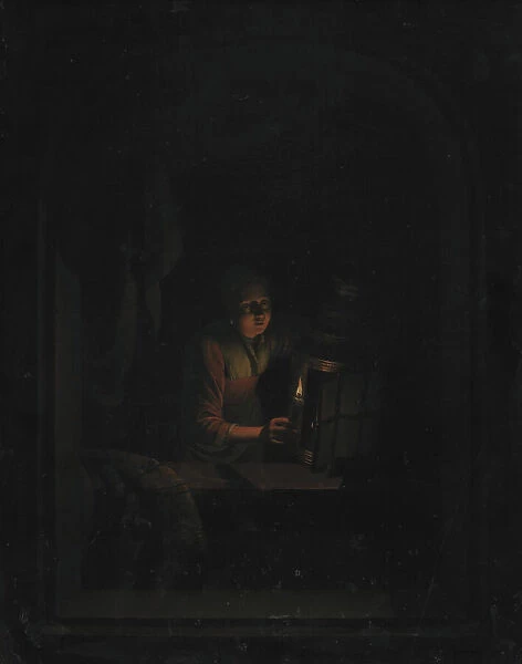 Girl with a Candle, 1628-1775. Creator: Unknown