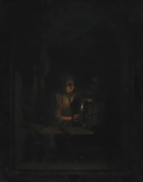 Framed Print : Girl with a Candle, 1628-1775. Creator: Unknown Framed Print : Girl with a Candle, 1628-1775. Creator: Unknown