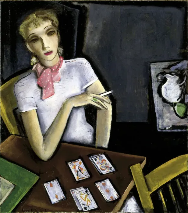 Framed Print : Girl with Cards, 1933. Creator: Lucius Kutchin Framed Print : Girl with Cards, 1933. Creator: Lucius Kutchin