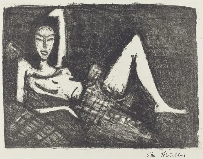 Framed Print : Girl on a Couch (Madchen auf dem Kanapee), 1921 / 1922. Creator: Otto Mueller Framed Print : Girl on a Couch (Madchen auf dem Kanapee), 1921 / 1922. Creator: Otto Mueller