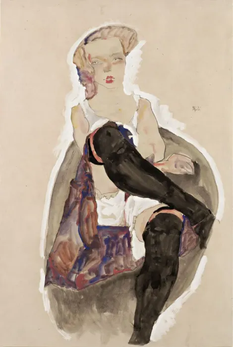 Framed Print : Girl with Crossed Legs, 1911 Framed Print : Girl with Crossed Legs, 1911