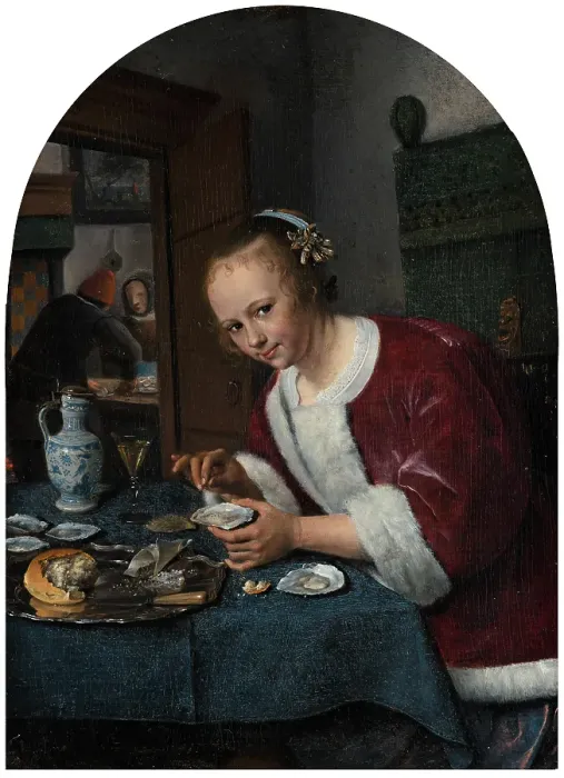Framed Print : Girl Eating Oysters, c1650-1679. Creator: Jan Steen Framed Print : Girl Eating Oysters, c1650-1679. Creator: Jan Steen