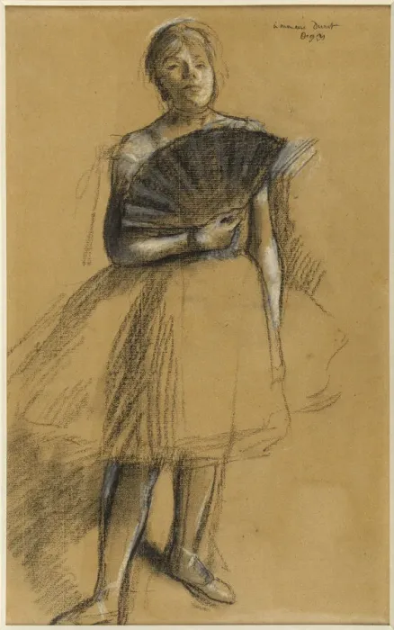 Framed Print : Girl with a Fan
