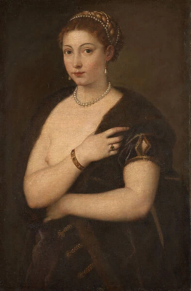 Girl in a Fur, c. 1535. Artist: Titian (1488-1576)