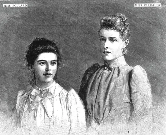Framed Print : The two girl Graduates in Natural Science at Oxford, 1891, 1891. Creator: Unknown Framed Print : The two girl Graduates in Natural Science at Oxford, 1891, 1891. Creator: Unknown