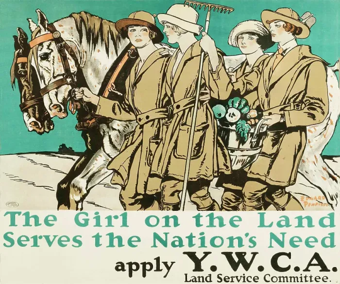 Framed Print : The Girl on the Land Serves the Nation's Need, 1918. Creator: Penfield; Edward (1866-1925) Framed Print : The Girl on the Land Serves the Nation's Need, 1918. Creator: Penfield; Edward (1866-1925)