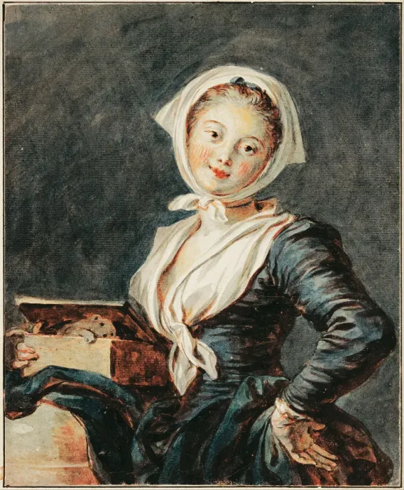 Framed Print : The Girl with the Marmot. Artist: Fragonard, Jean Honore (1732-1806) Framed Print : The Girl with the Marmot. Artist: Fragonard, Jean Honore (1732-1806)