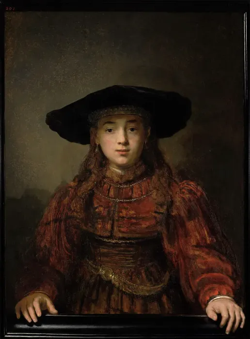 Framed Print : The Girl in a Picture Frame (The Jewish Bride), 1641. Creator: Rembrandt van Rhijn (1606-1669) Framed Print : The Girl in a Picture Frame (The Jewish Bride), 1641. Creator: Rembrandt van Rhijn (1606-1669)