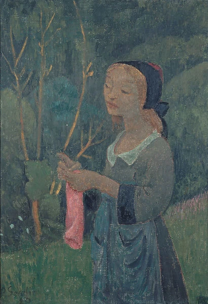 Girl with a Pink Stocking. Artist: Serusier, Paul (1864-1927)