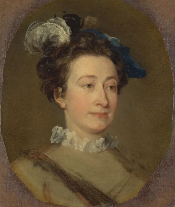 Framed Print : Girl in a Plumed Hat, ca. 1740. Creator: William Hogarth Framed Print : Girl in a Plumed Hat, ca. 1740. Creator: William Hogarth