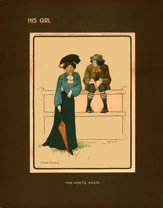 Framed Print : His Girl, The Poets Poem. Creator: Victor Venner Framed Print : His Girl, The Poets Poem. Creator: Victor Venner