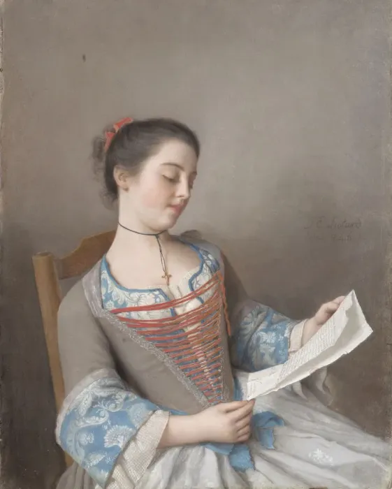 Framed Print : A girl reading (La liseuse), 1746. Artist: Liotard, Jean-Etienne (1702-1789) Framed Print : A girl reading (La liseuse), 1746. Artist: Liotard, Jean-Etienne (1702-1789)