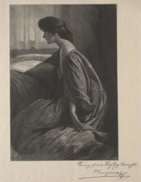 Framed Print : Girl Reading at a Window. Creator: Henry Wolf (American, 1852-1916) Framed Print : Girl Reading at a Window. Creator: Henry Wolf (American, 1852-1916)