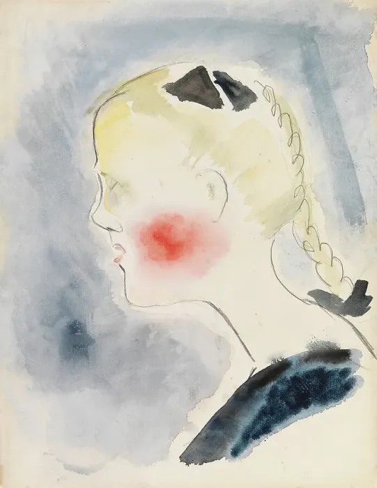 Framed Print : Girl with Red Cheeks, 1923. Creator: Sulho Sipila Framed Print : Girl with Red Cheeks, 1923. Creator: Sulho Sipila