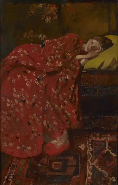 Framed Print : Girl in a Red Kimono (Geesje Kwak), c. 1895 Framed Print : Girl in a Red Kimono (Geesje Kwak), c. 1895