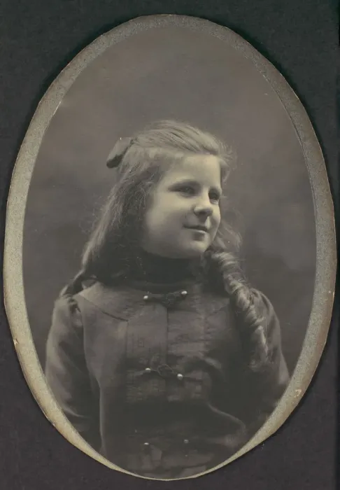 Framed Print : [Girl with Ringlets, Half Length], 1890s. Creator: Frederick Gutekunst