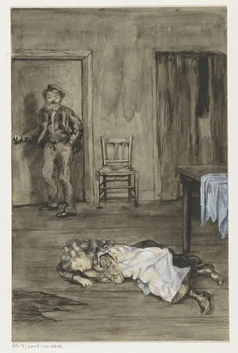 Framed Print : Girl sleeping on the floor, 1905 or earlier. Creator: Anna Maria Kruijff Framed Print : Girl sleeping on the floor, 1905 or earlier. Creator: Anna Maria Kruijff