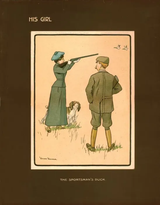 Framed Print : His Girl, The Sportsmans Duck. Creator: Victor Venner Framed Print : His Girl, The Sportsmans Duck. Creator: Victor Venner