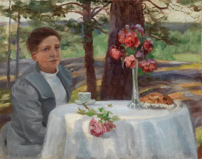 Framed Print : Girl at a Table, 1883. Creator: Il'ya Repin Framed Print : Girl at a Table, 1883. Creator: Il'ya Repin