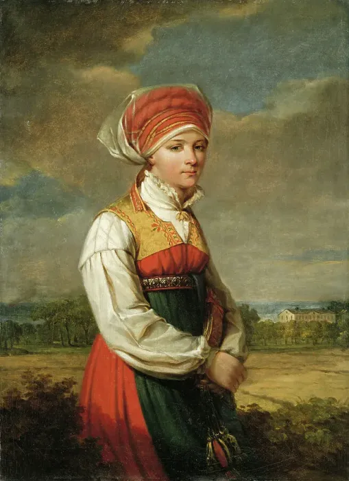 Framed Print : Girl from Vingåker, 1822. Creator: Johan Gustaf Sandberg Framed Print : Girl from Vingåker, 1822. Creator: Johan Gustaf Sandberg