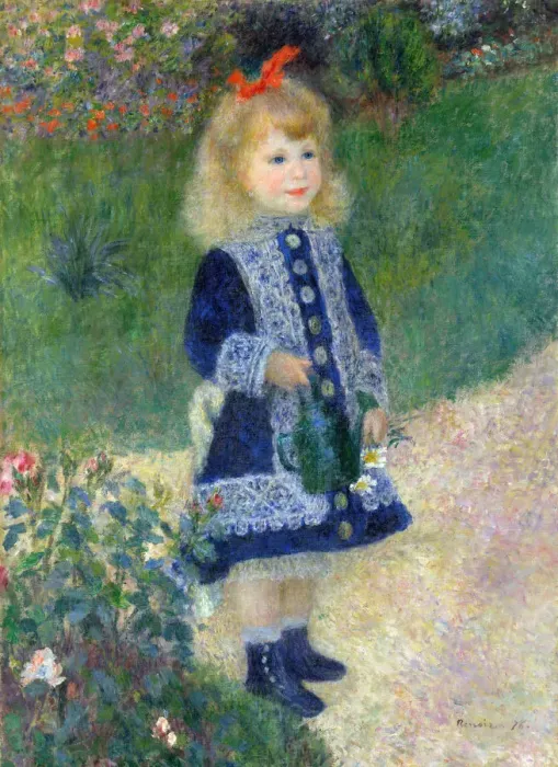 Framed Print : A Girl with a Watering Can, 1876. Artist: Renoir, Pierre Auguste (1841-1919) Framed Print : A Girl with a Watering Can, 1876. Artist: Renoir, Pierre Auguste (1841-1919)
