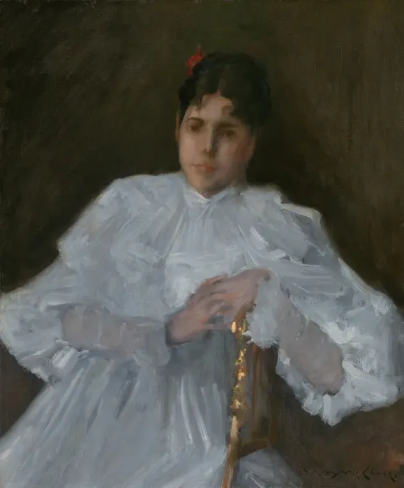 Framed Print : Girl in White, ca. 1890. Creator: William Merritt Chase Framed Print : Girl in White, ca. 1890. Creator: William Merritt Chase
