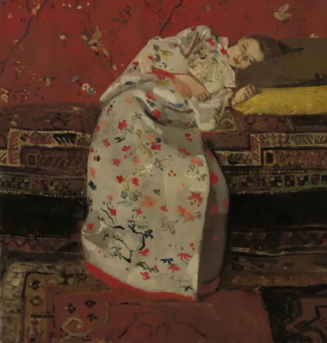 Framed Print : Girl in a White Kimono, ca 1894 Framed Print : Girl in a White Kimono, ca 1894