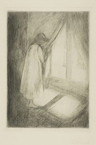 The Girl at the Window, 1894. Creator: Edvard Munch