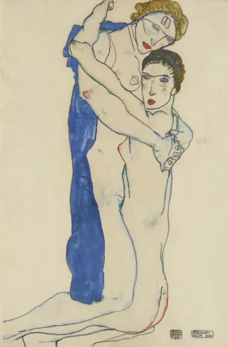 Framed Print : Girlfriend, Pink-Blue, 1913 Framed Print : Girlfriend, Pink-Blue, 1913