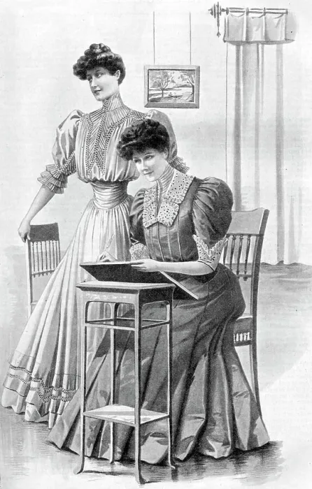 Framed Print : Girls attire for November 1905 Framed Print : Girls attire for November 1905