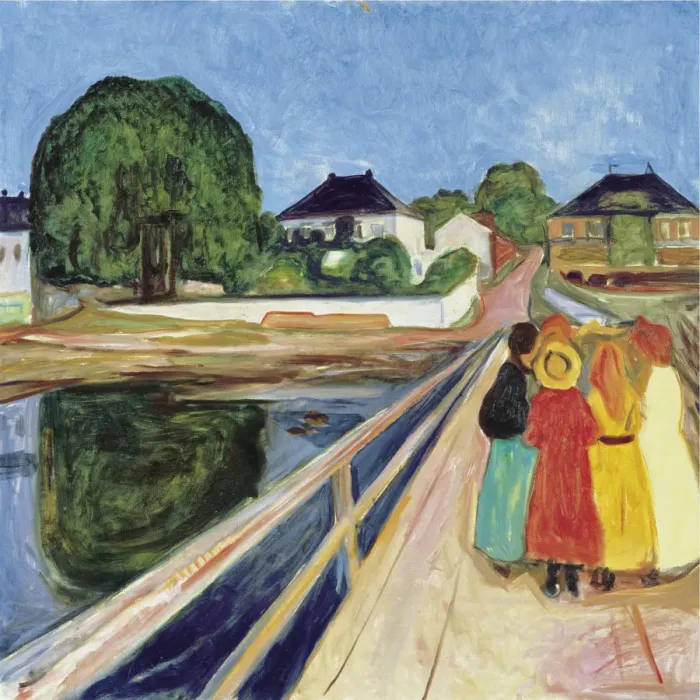 Framed Print : Girls on the bridge, 1902. Artist: Munch, Edvard (1863-1944) Framed Print : Girls on the bridge, 1902. Artist: Munch, Edvard (1863-1944)