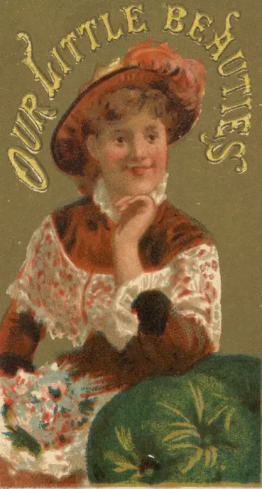 Framed Print : From the Girls and Children series (N58) promoting Our Little Beauties Cigarettes for Framed Print : From the Girls and Children series (N58) promoting Our Little Beauties Cigarettes for