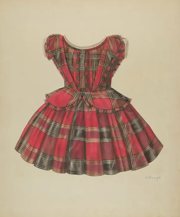 Framed Print : Girl's Dress, 1935 / 1942. Creator: Virginia Berge Framed Print : Girl's Dress, 1935 / 1942. Creator: Virginia Berge
