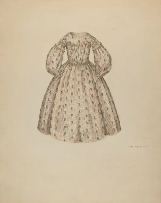 Framed Print : Girls Dress, c. 1937. Creator: Sara Garfinkel Framed Print : Girls Dress, c. 1937. Creator: Sara Garfinkel