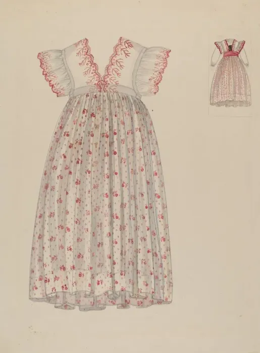 Framed Print : Girls Dress, c. 1937. Creator: Verna Tallman Framed Print : Girls Dress, c. 1937. Creator: Verna Tallman