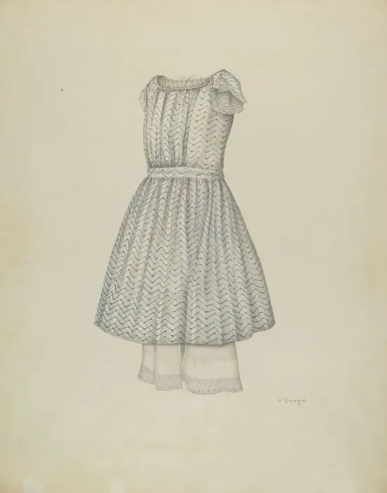 Framed Print : Girl's Dress, c. 1941. Creator: Virginia Berge Framed Print : Girl's Dress, c. 1941. Creator: Virginia Berge