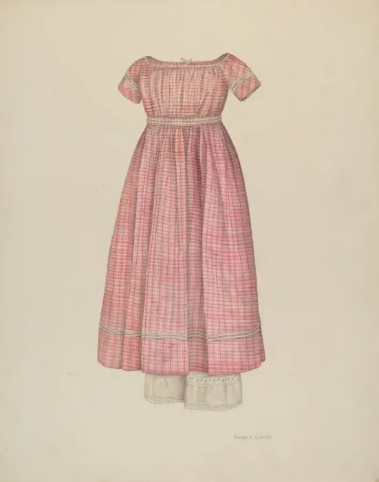 Framed Print : Girls Dress with Pantaloons, c. 1941. Creator: Nancy Crimi Framed Print : Girls Dress with Pantaloons, c. 1941. Creator: Nancy Crimi