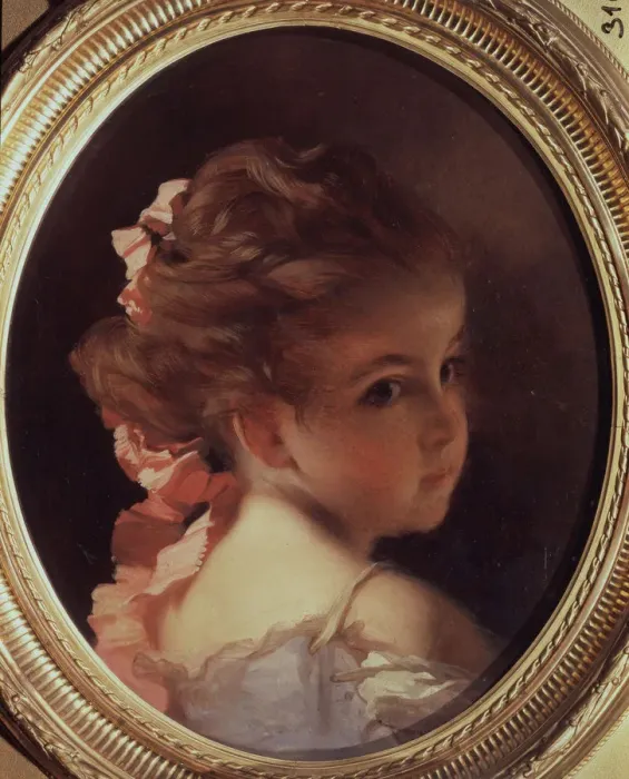 Framed Print : Girls head, 1850-1860. Artist: Makarov, Ivan Kosmich (1822-1897) Framed Print : Girls head, 1850-1860. Artist: Makarov, Ivan Kosmich (1822-1897)
