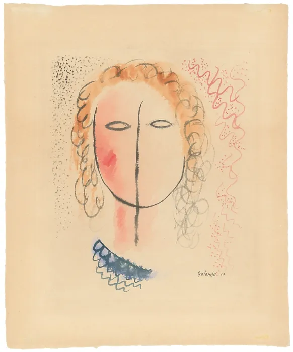 Framed Print : Girl's head, 1930. Creator: Mikulas Galanda. Girl's head, 1930. Creator: Mikulas Galanda Framed Print : Girl's head, 1930. Creator: Mikulas Galanda. Girl's head, 1930. Creator: Mikulas Galanda