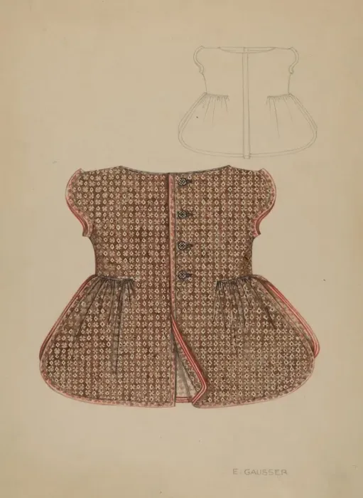 Framed Print : Girls Pinafore, 1935 / 1942. Creator: Eleanor Gausser Framed Print : Girls Pinafore, 1935 / 1942. Creator: Eleanor Gausser