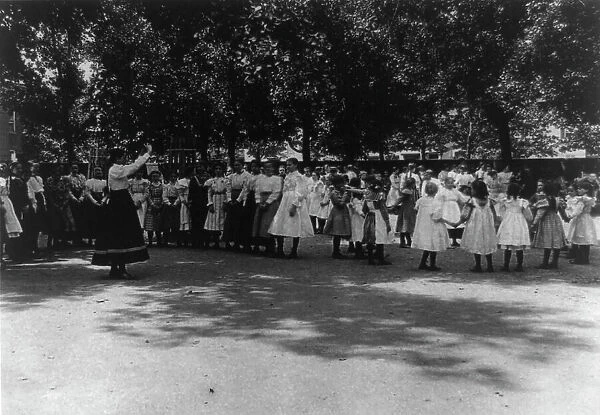 Girls on the playground, (1899?). Creator: Frances Benjamin Johnston