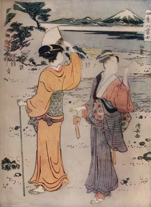 Framed Print : Girls on the Seashore, c17th century, (1914). Artist: Torii Kiyonaga Framed Print : Girls on the Seashore, c17th century, (1914). Artist: Torii Kiyonaga