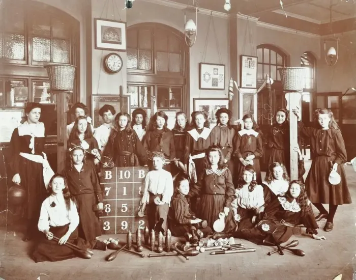 Framed Print : Girls sports club members, Cromer Street School / Argyle School, St Pancras, London, 1906 Framed Print : Girls sports club members, Cromer Street School / Argyle School, St Pancras, London, 1906
