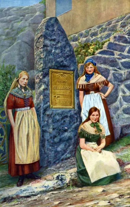 Framed Print : Girls of Strimi Island, Denmark, c1922. Artist: Danish Legation Framed Print : Girls of Strimi Island, Denmark, c1922. Artist: Danish Legation