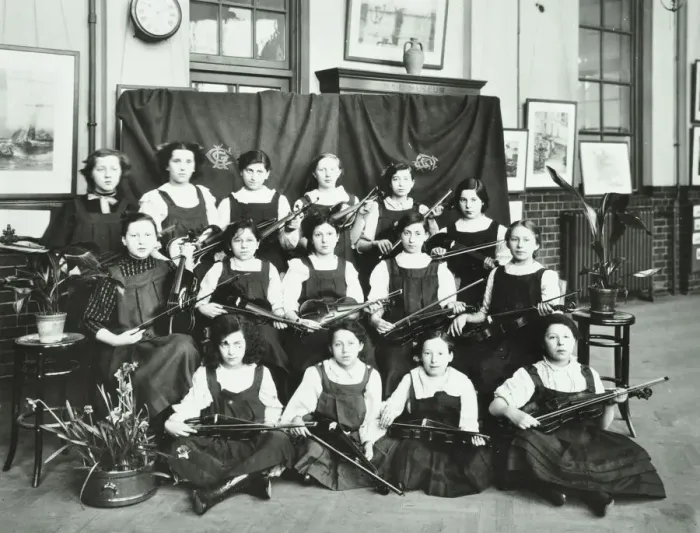 Framed Print : Girls swimming championship team with their shield, Tollington Park Central School, London, 1915 Framed Print : Girls swimming championship team with their shield, Tollington Park Central School, London, 1915