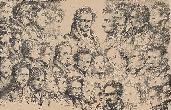 Girodet and His Students, ca. 1817. Creator: Alexandre-Marie Colin