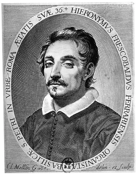 Girolamo Frescobaldi (1583 - 1643) was a musician from Ferrara. Artist: Claude Mellan