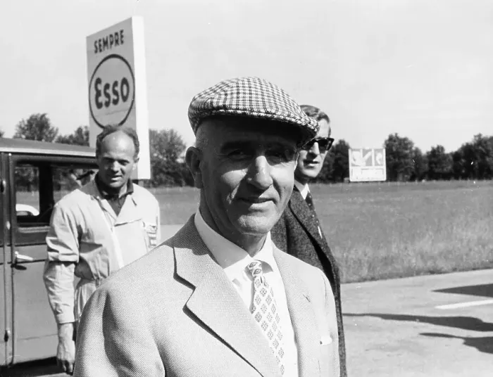 Framed Print : Giuseppe Farina at Monza, Italy, 1962 Framed Print : Giuseppe Farina at Monza, Italy, 1962