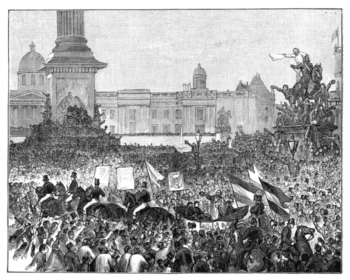 Framed Print : Giuseppe Garibaldis reception in Trafalgar Square, London, 1864 Framed Print : Giuseppe Garibaldis reception in Trafalgar Square, London, 1864